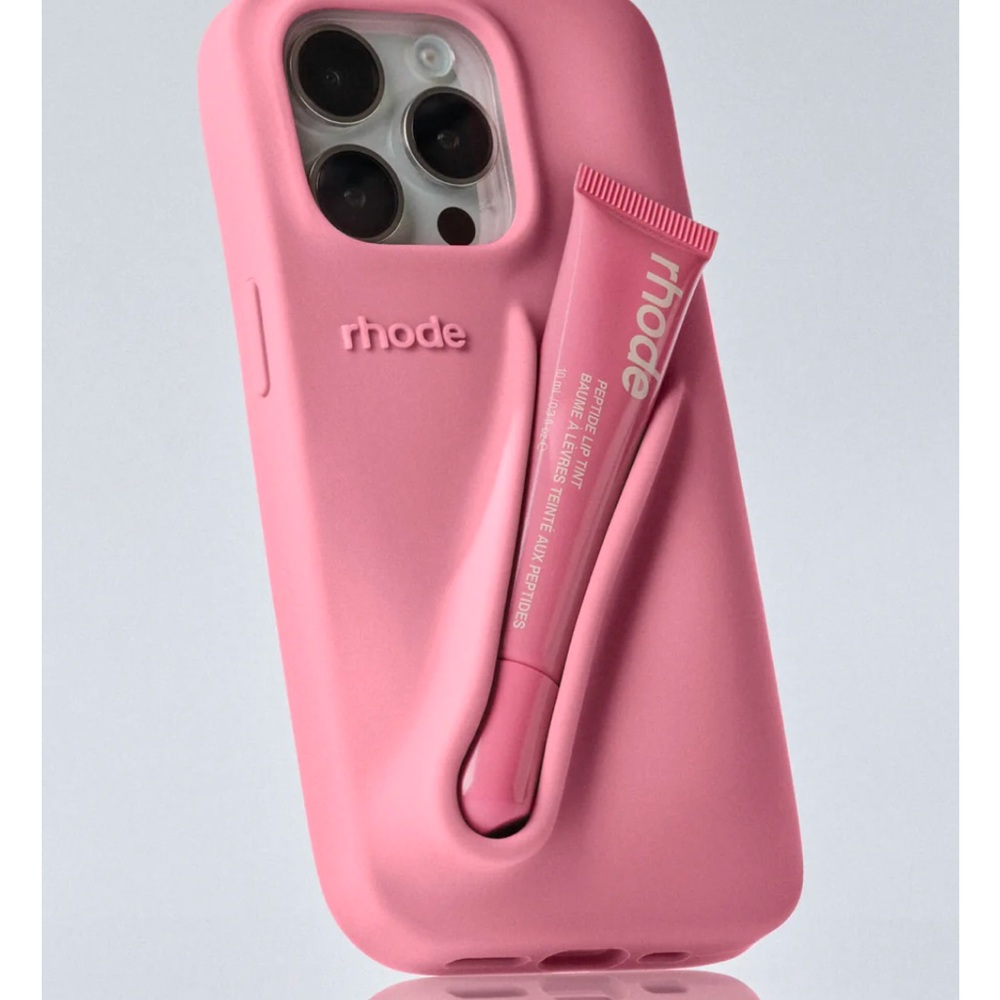 Rhode Pink Phone Case with Lip Product Holder
